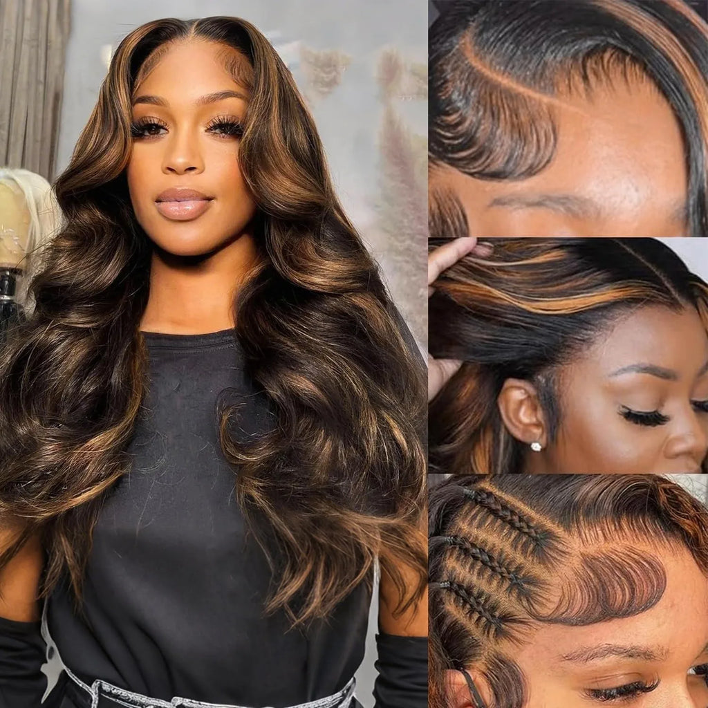 P1B/30 Wig 100% Human Hair Glueless Wigs Human Hair 9x6 Lace Front Wig Body Wave For Women Lace with Baby Hair for Black Women
