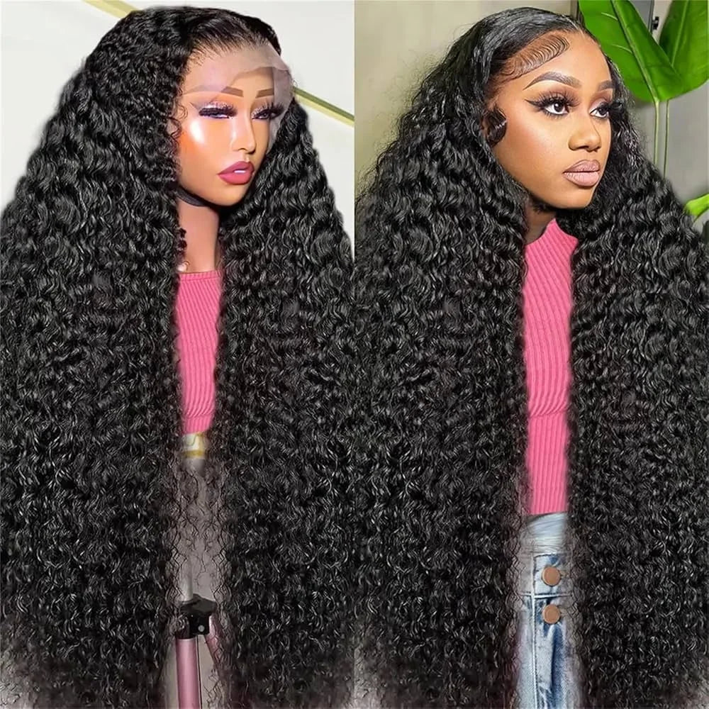 30 36 Inch Loose Deep Wave Human Hair Wig 300% Density 13x4 13x6 Hd Transparent Lace Front Wig Curly Glueless Lace Wig For Women