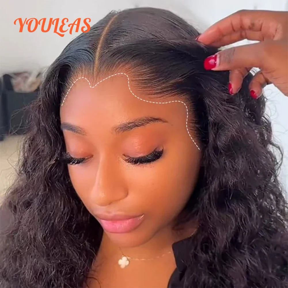 Lagos Hairline Burmese Curly Human Hair Wig 13x4 Lace Frontal Glueless Wig Human Hair Spiral Curls Deep Wave Wigs For Woman