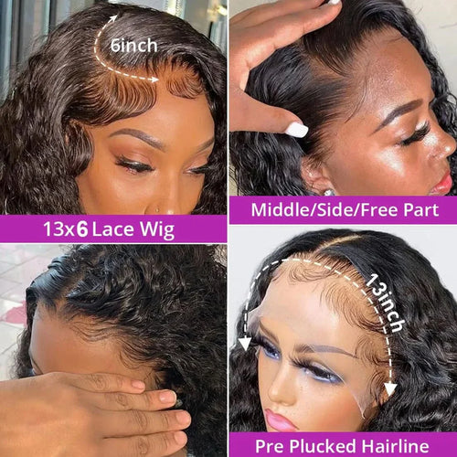 30 36 Inch Loose Deep Wave Human Hair Wig 300% Density 13x4 13x6 Hd Transparent Lace Front Wig Curly Glueless Lace Wig For Women