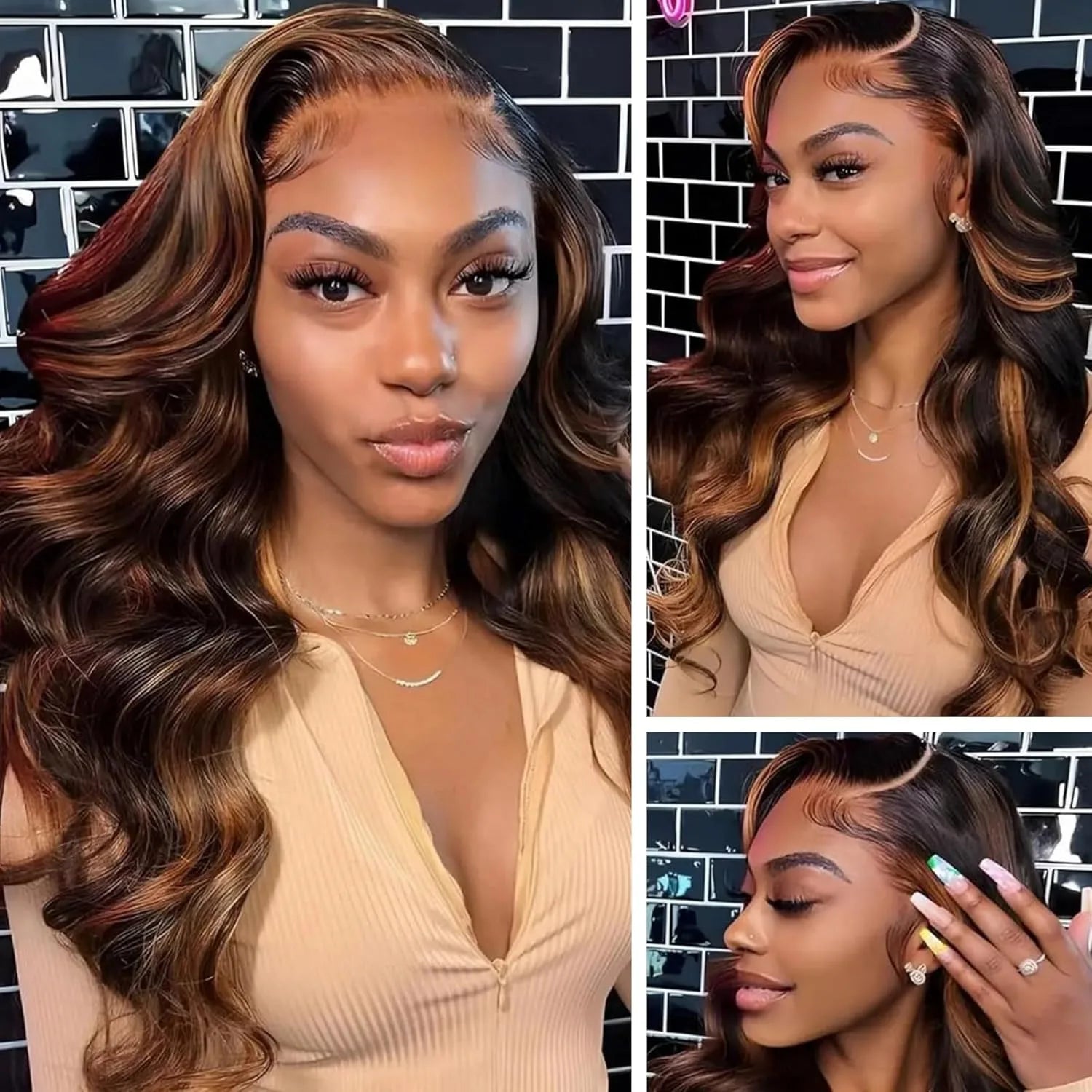 P1B/30 Wig 100% Human Hair Glueless Wigs Human Hair 9x6 Lace Front Wig Body Wave For Women Lace with Baby Hair for Black Women