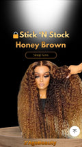 🍯 Honey Brown Curly HD Lace Wig