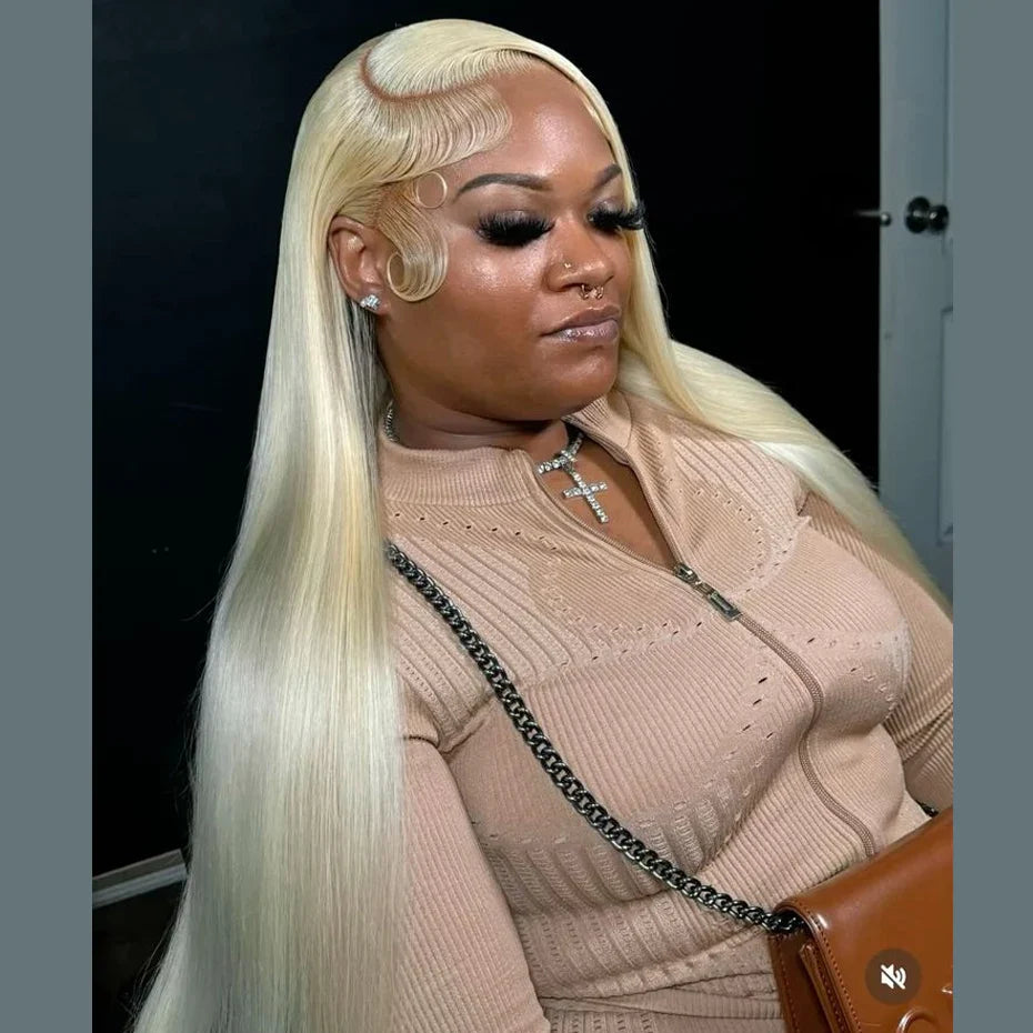 30 Inches 613 HD Lace Frontal Wig 13x6 Blonde Wig Human Hair Pre Plucked 13x4 Brazilian Straight Human Hair Wigs for Black Women